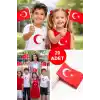Kağıt Türk Bayrağı Çıtalı Sopalı Ayyıldız Baskılı Bayrak 23 Nisan 19 Mayıs 30 Ağustos ve 29 Ekim CUMHURİYET BAYRAMI (20 ADET)