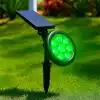 18W Solar Bahçe Aydınlatma Lambası - 9 LED Yeşil Işık, 200 Lümen, IP65 Su Geçirmez, Güneş Enerjili Kazıklı veya Duvar Montajlı Çim Armatürü