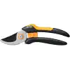 Fiskars Bypass M Bahçe Makası, Masif, P321, Taze dallar ve çalılar için, Yapışmaz kaplama, Paslanmaz çelik bıçaklar, Uzunluk: 20,1 cm, Siyah/Turuncu, 1057162
