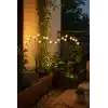 Busstier 2 Adet 8 Ledli Solar Bahçe Işıkları Dış Mekan Peyzaj Aydınlatma 2 Modlu Bahçe Çiti Güneş Enerjili Süs Lambası Sarı Işık Dekoratif Teras Çim Yol Lambası