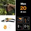 Fiskars Bypass M Bahçe Makası, Masif, P321, Taze dallar ve çalılar için, Yapışmaz kaplama, Paslanmaz çelik bıçaklar, Uzunluk: 20,1 cm, Siyah/Turuncu, 1057162