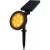 18W Solar Kazıklı Çim Armatürü – Güneş Enerjili Amber Led Bahçe Aydınlatma Lambası, IP65 Su Geçirmez, 200 Lümen, 5-6 Saat Çalışma
