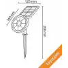 18W Solar Kazıklı Çim Armatürü – Güneş Enerjili Amber Led Bahçe Aydınlatma Lambası, IP65 Su Geçirmez, 200 Lümen, 5-6 Saat Çalışma