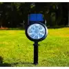18W Solar Kazıklı Çim Armatürü – Güneş Enerjili Amber Led Bahçe Aydınlatma Lambası, IP65 Su Geçirmez, 200 Lümen, 5-6 Saat Çalışma