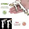 Tam Pirinç Başlıklı, %100 Ağır Hizmet Tipi Metal Su Tabancası, Bahçe Hortumu Püskürtme Tabancası, Sulama Tesisleri, Duş Evcil Hayvanı, Araba Yıkama için Yüksek Basınçlı Püskürtme Nozulu