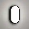 Aydos 20W IP65 Oval Siyah LED Tavan ve Duvar Lambası | 6500K Beyaz Işık | Su Geçirmez Banyo Bahçe Aydınlatma Armatürü | 2000 Lümen | 270x147x78mm (220V)