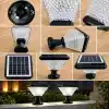 Edson 30W Solar Set Üstü Bahçe Lambası, Güneş Enerjili, Fotoselli, 2 Işık Modlu 6500K Beyaz SMD LED Armatür, IP65 Su Geçirmez, Kablosuz Balkon Dekorasyonu, Duvar Üstü ve Dış Mekân Aydınlatması