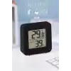TELVESSE Mini Sıcaklık Nem Ölçer LCD Ekranlı Oda Termometre Duvara Takılabilen Masaüstü Isı Göstergesi Siyah