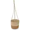 Deconox 2li Asılabilir El Yapımı ve Doğal Çift Renk Yuvarlak Hasır Saksılık Seti, 2li İpli Asılabilir Hasır Yuvarlak Saksı Seti (23cm*18cm-20cm*15cm)
