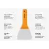 Eltos Saptak Spatula, Çelik Uçlu Spatula, Ergonomik Plastik Saplı, Dayanıklı Güçlü Yapı, Alçı, Boya, Macun Uygulama Malası, İnşaat, Hırdavat, Profesyonel El Aleti (100 mm)