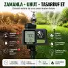 Bluefox Dijital Sulama Zamanlayıcı – Programlanabilir Bahçe Sulama Cihazı, Otomatik Hortum & Musluk Tipi Timer, LCD Ekran, Manuel Mod + Rain Delay, 3/4 Bağlantı, Pilli Dış Mekan Sulama Kontrol Cihazı