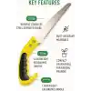 Busstier Budama Testeresi, 30 cm Paslanmaz Çelik Dişli Bıçak, 17 cm Ergonomik Saplı, Ağaç Dalları ve Bahçe Budama İşleri İçin El Testeresi, Hafif ve Dayanıklı Yapı