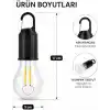 Orret Home Şarjlı Kamp Ampulü USB Type-C Girişli Asılabilir LED Ampul 3 Modlu Işık Gün Işığı Kamp Lambası Taşınabilir Acil Durum Işığı Kancalı Ampul Outdoor Kamp Aydınlatma