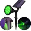 Forlife Yeşil 18 LED Spot Güneş Enerjili Bahçe Aydınlatma Lambası, Fotoselli, Spike Aplik, 18W Su Geçirmez Dış Mekan Solar Lamba, Ağaç, Veranda, Garaj, Havuz, Duvar Ve Zemin Montajına Uygundur 42 CM