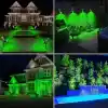 Forlife Yeşil 18 LED Spot Güneş Enerjili Bahçe Aydınlatma Lambası, Fotoselli, Spike Aplik, 18W Su Geçirmez Dış Mekan Solar Lamba, Ağaç, Veranda, Garaj, Havuz, Duvar Ve Zemin Montajına Uygundur 42 CM