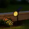 18W Güneş Enerjili Bahçe Armatürü – 9 LED 3200K Günışığı, IP65 Su Geçirmez Solar Spot Lamba, 200 Lümen, Kazıklı veya Duvara Montaj, Açılı Aydınlatma