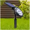 18W Güneş Enerjili Bahçe Armatürü – 9 LED 3200K Günışığı, IP65 Su Geçirmez Solar Spot Lamba, 200 Lümen, Kazıklı veya Duvara Montaj, Açılı Aydınlatma