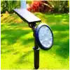 18W Güneş Enerjili Bahçe Armatürü – 9 LED 3200K Günışığı, IP65 Su Geçirmez Solar Spot Lamba, 200 Lümen, Kazıklı veya Duvara Montaj, Açılı Aydınlatma