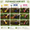 Orret Home 3’lü Mini Bahçe Hobi Seti Kürek Tırmık Dikici Seti Kaktüs Sukulent Saksı Bitkileri İçin El Aletleri Çiçek Dikim Seti (ASORTİ RENK)
