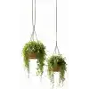 Deconox 2li Asılabilir El Yapımı ve Doğal Yuvarlak Hasır Saksılık Seti, 2li İpli Asılabilir Hasır Yuvarlak Saksı Seti (23cm*18cm-20cm*15cm)