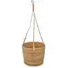 Deconox 2li Asılabilir El Yapımı ve Doğal Yuvarlak Hasır Saksılık Seti, 2li İpli Asılabilir Hasır Yuvarlak Saksı Seti (23cm*18cm-20cm*15cm)