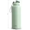 Stevig 1 Hand Leak-Proof Sızdırmaz Çelik Termos 1500 ML Smoke Green ST-256