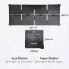 Bix 60W Katlanabilir Taşınabilir Solar Şarj Paneli IP67 Suya Dayanıklı USB-A USB-C ve DC Çıkışlı Power Station Uyumlu Kamp Karavan Outdoor Güneş Paneli