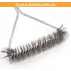 LOBVABA Mangal fırçası, ızgara temizleme fırçası, paslanmaz çelik, ekstra uzun mangal temizleme fırçası, gazlı ızgara için barbekü ızgara temizleme fırçası, ısı yalıtımı, tel fırça, ızgara için mangal