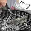 LOBVABA Mangal fırçası, ızgara temizleme fırçası, paslanmaz çelik, ekstra uzun mangal temizleme fırçası, gazlı ızgara için barbekü ızgara temizleme fırçası, ısı yalıtımı, tel fırça, ızgara için mangal