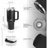 Any Morning Vaha 1200 ml Üç Kademe Çevirmeli Kapaklı Çift Katman Çelik Termos Mug Siyah SI2440217