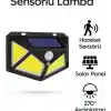 Coverzone Harekete Sensörlü Solar Enerjili Işık Bahçe Işıklandırmak için Lamba Dış Mekan için Uygun Güneş Enerjili Aydınlatma Piknik Kamp Tatil için Bahçe, Havuz Kenarı Aydınlatması BK-100B COB