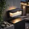 Barbaros Solar 2 Kademe Hareket Sensörlü Cata Dış Mekan LED Aplik - 40W Güçlü 4300 Lümen 3200K Gün Işığı - IP44 Su Geçirmez Kablosuz Bahçe, Teras ve Duvar Aydınlatması (Güneş Enerjili)