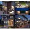 Barbaros Solar 2 Kademe Hareket Sensörlü Cata Dış Mekan LED Aplik - 40W Güçlü 4300 Lümen 3200K Gün Işığı - IP44 Su Geçirmez Kablosuz Bahçe, Teras ve Duvar Aydınlatması (Güneş Enerjili)