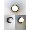 Ucuz Geldi 15w Modern Tasarım Led Aplik İç ve Dış Mekan Duvar Lambası Cata Dominik 3200k Gün Işığı Bahçe Duvar Apliği (Yuvarlak)