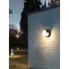 Ucuz Geldi 15w Modern Tasarım Led Aplik İç ve Dış Mekan Duvar Lambası Cata Dominik 3200k Gün Işığı Bahçe Duvar Apliği (Yuvarlak)