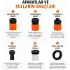 KINETEX 8 Modlu Bahçe Sulama Tabancası Seti, Ayarlanabilir Çok Fonksiyonlu Hortum Başlığı, Ergonomik Tetikli Su Püskürtme Tabancası, Bahçe, Araç Yıkama ve Dış Mekan Temizliği İçin