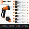 KINETEX 8 Modlu Bahçe Sulama Tabancası Seti, Ayarlanabilir Çok Fonksiyonlu Hortum Başlığı, Ergonomik Tetikli Su Püskürtme Tabancası, Bahçe, Araç Yıkama ve Dış Mekan Temizliği İçin