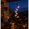 Coverzone Solar Bahçe Işığı Asma Led Işık – Renk Değiştiren Kelebek Tasarımı, Güneş Enerjisiyle Çalışan, Dış Mekan İçin Uygun, Balkon Teras Oda Süslemesi, Mor Sarı Renk | BF101