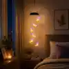 Coverzone Solar Bahçe Işığı Asma Led Işık – Renk Değiştiren Kelebek Tasarımı, Güneş Enerjisiyle Çalışan, Dış Mekan İçin Uygun, Balkon Teras Oda Süslemesi, Mor Sarı Renk | BF101