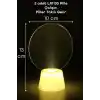 TELVESSE 3lü LED Mum Yaz-Sil Işıklı 3 Kalemli Neon Yazı Tahtası Yazılıp Silinebilir Not Tahtası Akrilik