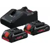 Bosch Professional 18 Volt Akü Şarj Cihazı Seti (2 x ProCORE 4,0 Ah Li-Ion Akü + GAL 18V-40 Şarj Cihazı, Modül, Karton kutuda)