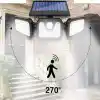 GreenTech Solar Duvar Lambası Hareket Sensörlü 74 SMD LED, Siyah, GT-SL07