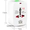 Universal seyahat fişi (150 ülkeler) Weltreise fiş/Seyahat Adaptörü/Power Charger Plug/All in One Universal World Travel adaptörü EU US UK AU China (Beyaz)