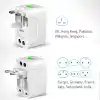 Universal seyahat fişi (150 ülkeler) Weltreise fiş/Seyahat Adaptörü/Power Charger Plug/All in One Universal World Travel adaptörü EU US UK AU China (Beyaz)