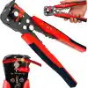 AEE® 5’i 1 Arada Otomatik Kablo Soyucu, Kesici, Kıvırıcı ve Pabuç Sıkma Pensesi | Automatic Wire Stripper & Crimper – 0.2-6 mm² Ayarlanabilir Soyma Uzunluğu, Ergonomik Tutma Kolu Asorti