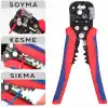 AEE® 5’i 1 Arada Otomatik Kablo Soyucu, Kesici, Kıvırıcı ve Pabuç Sıkma Pensesi | Automatic Wire Stripper & Crimper – 0.2-6 mm² Ayarlanabilir Soyma Uzunluğu, Ergonomik Tutma Kolu Asorti