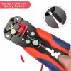 AEE® 5’i 1 Arada Otomatik Kablo Soyucu, Kesici, Kıvırıcı ve Pabuç Sıkma Pensesi | Automatic Wire Stripper & Crimper – 0.2-6 mm² Ayarlanabilir Soyma Uzunluğu, Ergonomik Tutma Kolu Asorti