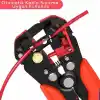 AEE® 5’i 1 Arada Otomatik Kablo Soyucu, Kesici, Kıvırıcı ve Pabuç Sıkma Pensesi | Automatic Wire Stripper & Crimper – 0.2-6 mm² Ayarlanabilir Soyma Uzunluğu, Ergonomik Tutma Kolu Asorti