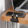 AEE® 9 Adet Yapışkanlı Kablo Düzenleyici 5 Yuvalı Kablo Tutucu Organizer Siyah, Kablo Sabitleyici, Masaüstü Bilgisayar Telefon Şarj Kablo Toplayıcı Çalışma Masası Ofis Toparlayıcı Klips
