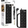 Termal Akım Korumalı, 10lu Priz Soketi, Isıya Dayanıklı Yapı, 10x Priz, 3x Usb, 1x Type-C Girişi, Çocuk Korumalı Çoğaltıcı, 2 Metre Uzatma Kablosu (16A/3680W)